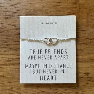 Philip Jones sterling silver heart bracelet - friendship